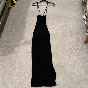 Oh Polly Black Backless Maxi Dress